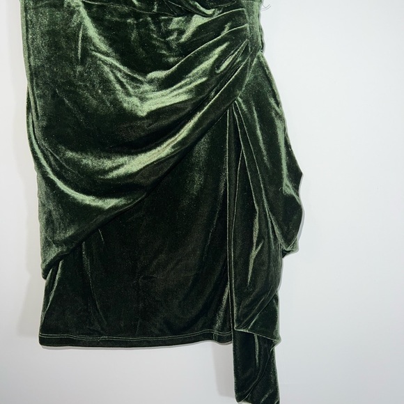 Majorelle Asbury Velvet Sleeveless Mini Dress Elegant Velvet Green Dress small - Picture 4 of 14